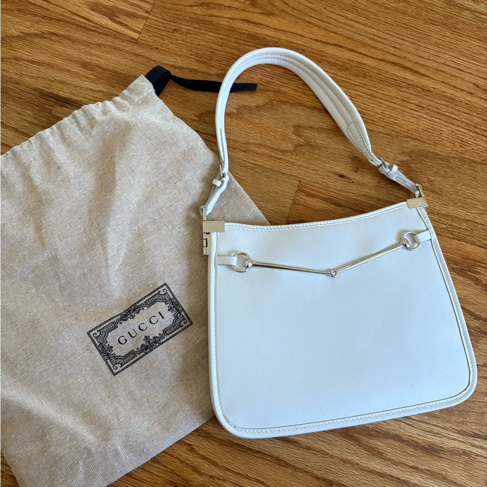 Gucci white horsebit Shoulder Bag for Women